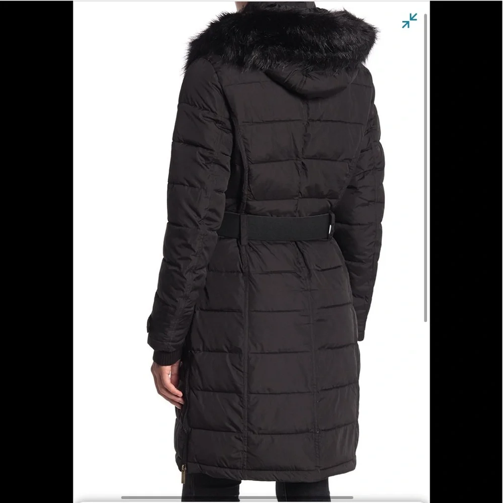 NWT,French Connection,Faux Fur Hoodie Puffer Jacket - Picture 4 of 17